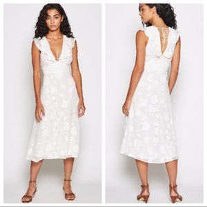 NWT JOIE Adella Floral Embroidered Dress White